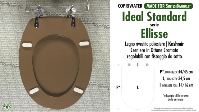 SEDILE WC PER IDEAL STANDARD VASO ELLISSE FORMA 1