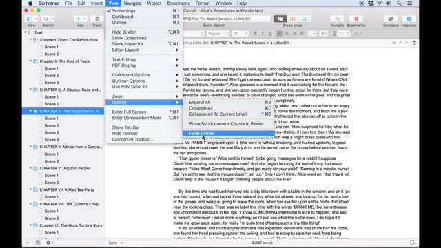 Work Close Up by Hoisting the Binder