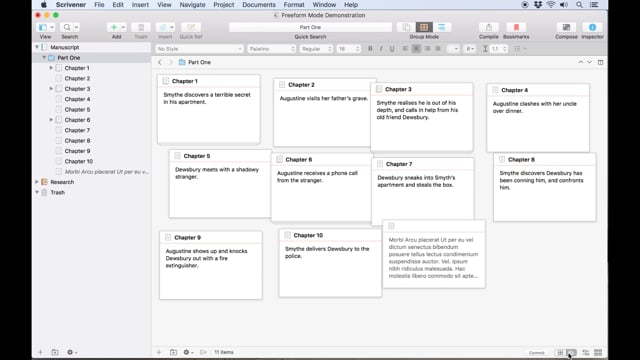 Freestyle with Freeform Mode on the Corkboard