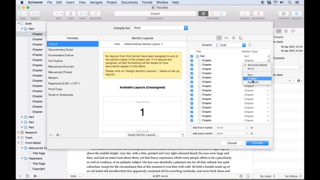 Compiling Your Work Part 2 – Section Types and Section Layouts