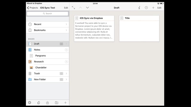 An Introduction to Scrivener for iOS
