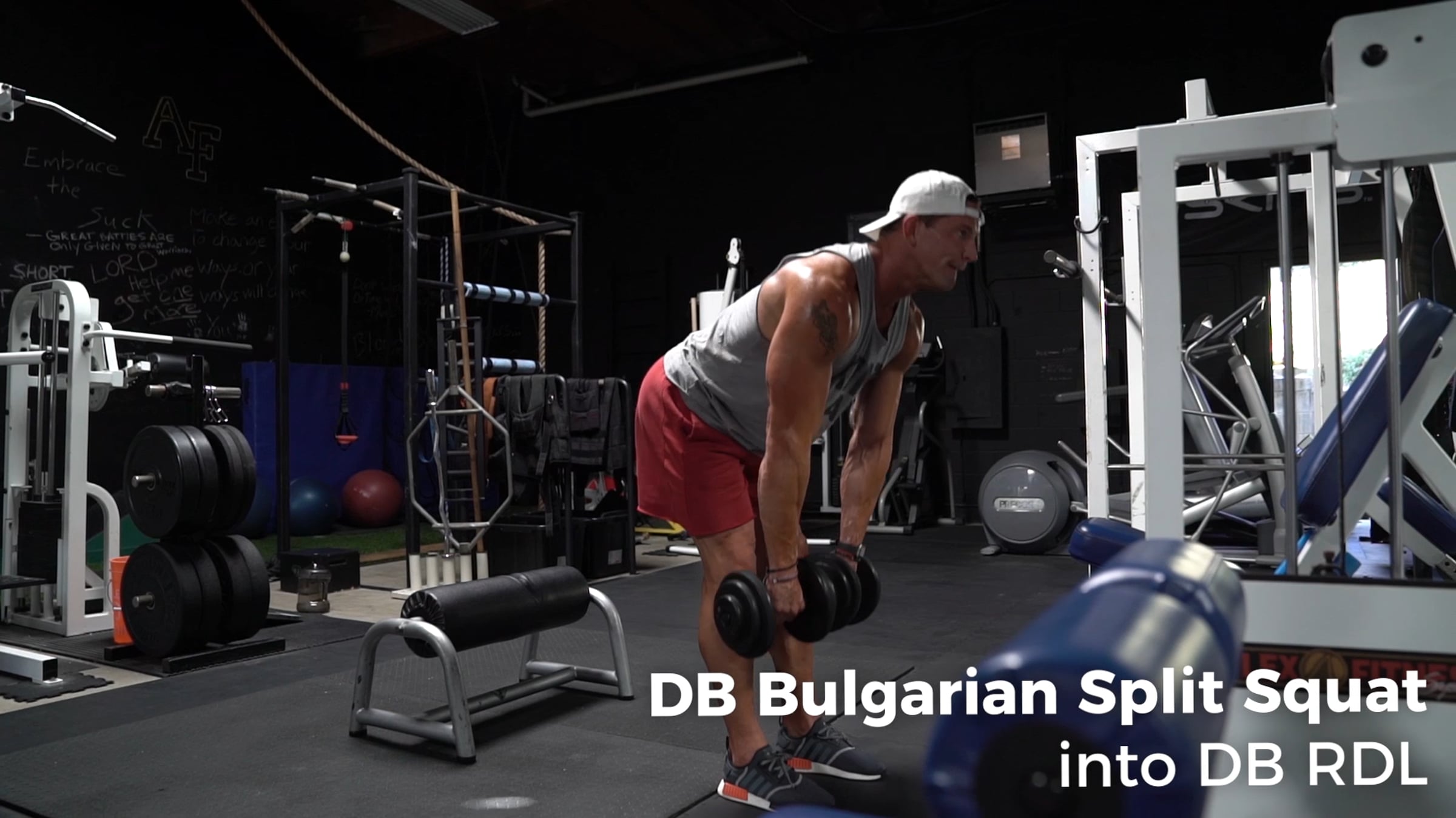 1 - DB Bulgarian Split Squat into DB RDL | Videos & Movies on Vimeo