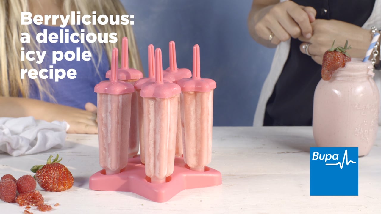 Bupa - Healthy Recipe - Berry smoothie Icy Poles