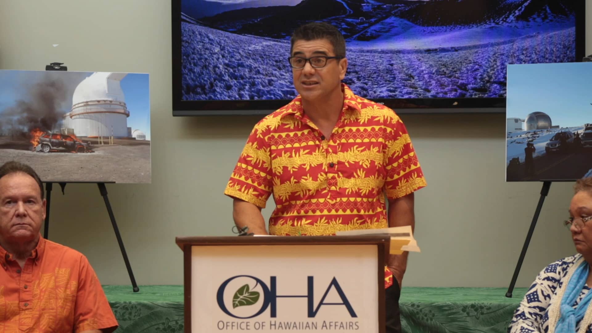 OHA Press Conference OHA Sues the State for Mismanagement of Mauna