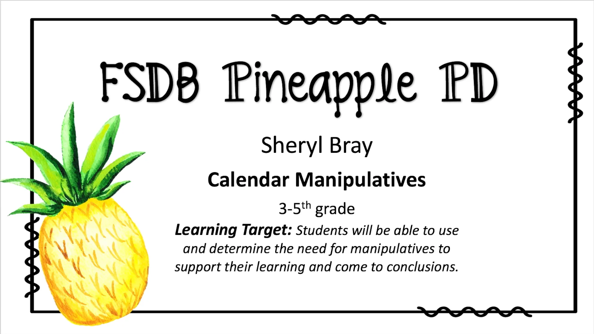 Calendar Manipulatives FSDB Blind Elementary School on Vimeo