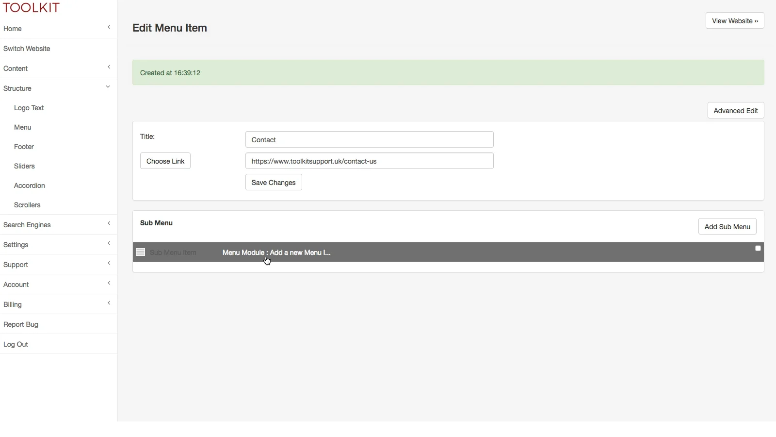 How To Create A Sub Menu Item on Vimeo