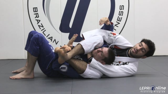 Double Lapel Choke Variation Gripping Under the Leg