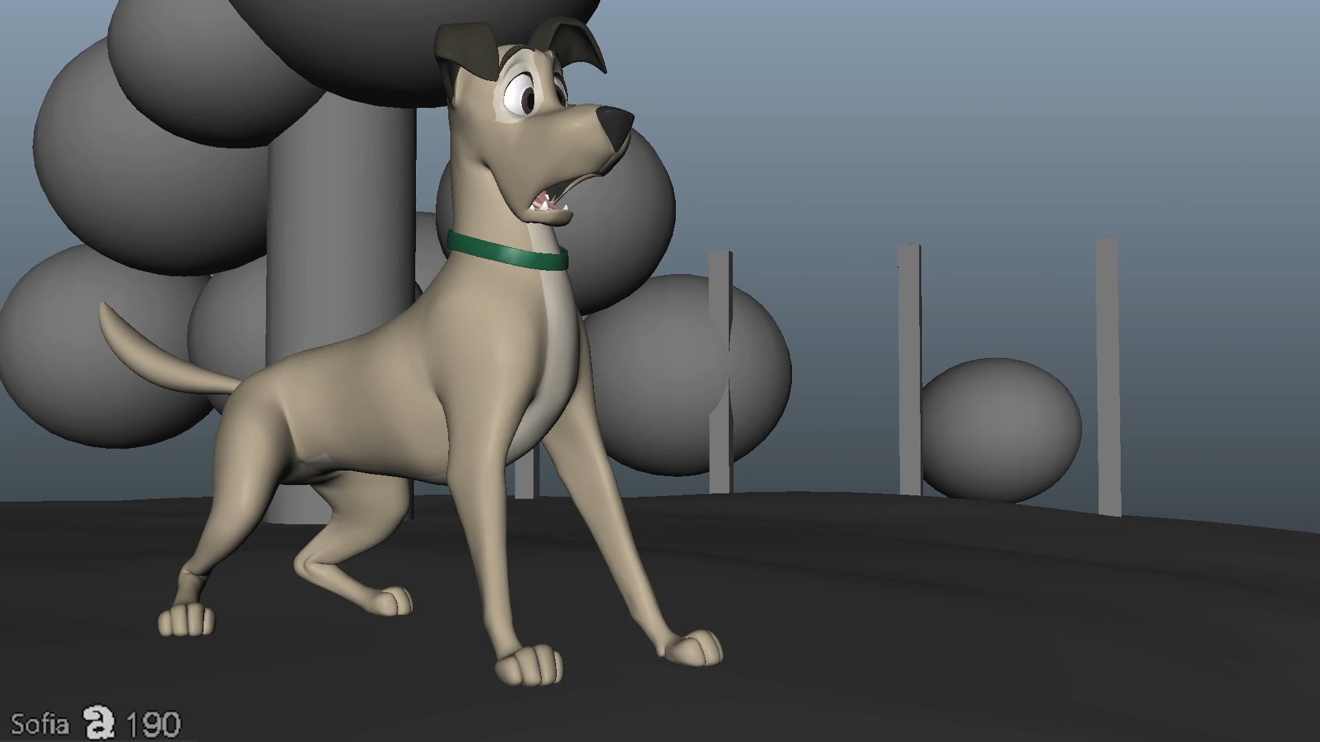 Dog 3d animation