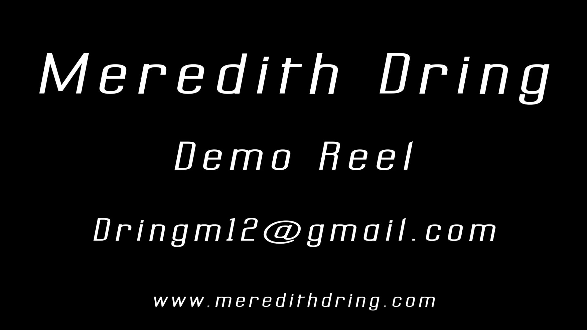 Demo Reel 2017