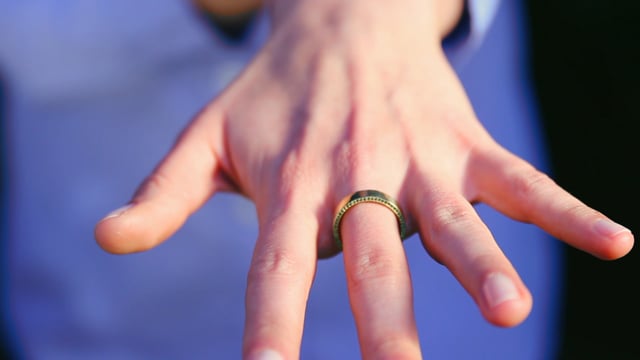 Emerald Diamond Gold Band Ring