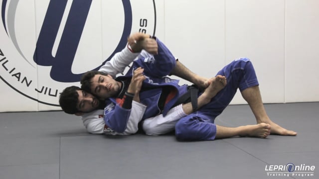 Knee Cut to Leg Drag Pass Against the Lasso with a Back Take and Double Lapel Choke