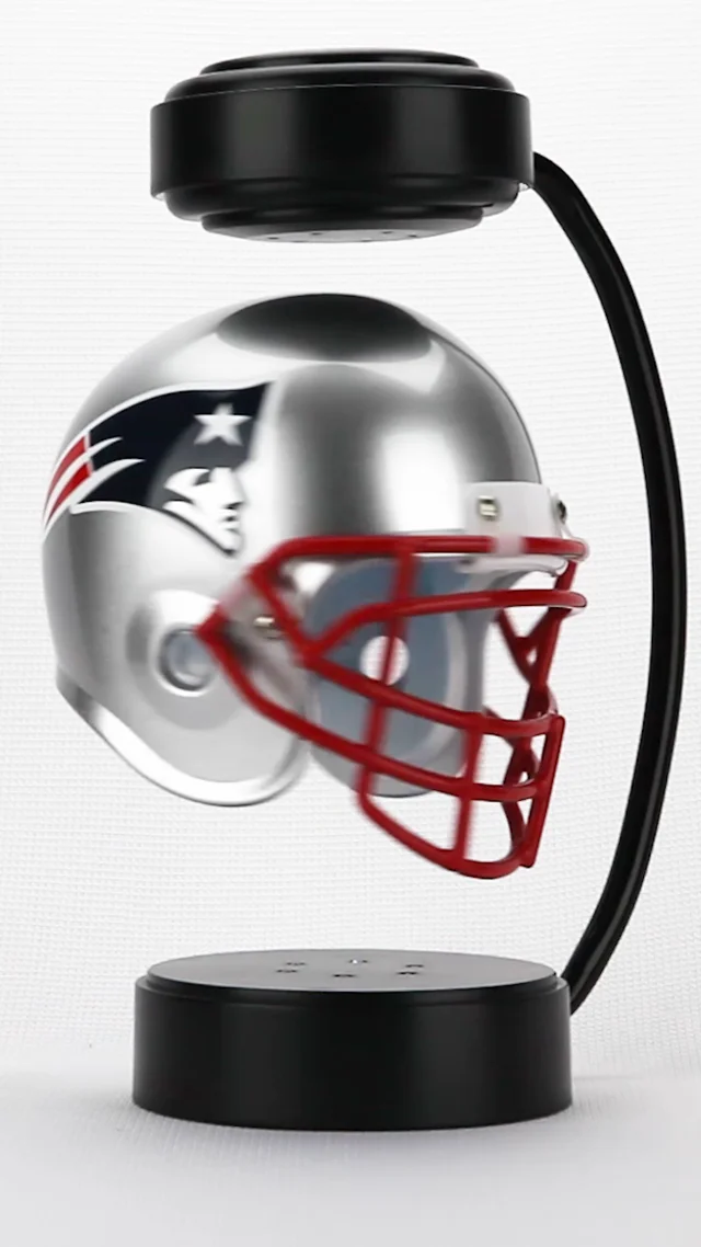 Football Cremation Urn & New England Patriots Hover Helmet Décor