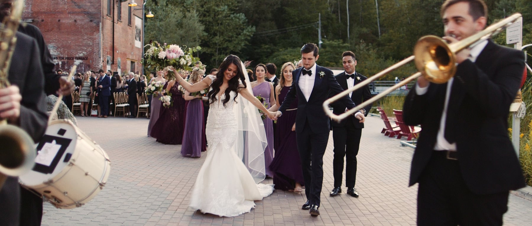 Evergreen Brickworks Wedding Video by Outside In Studio.