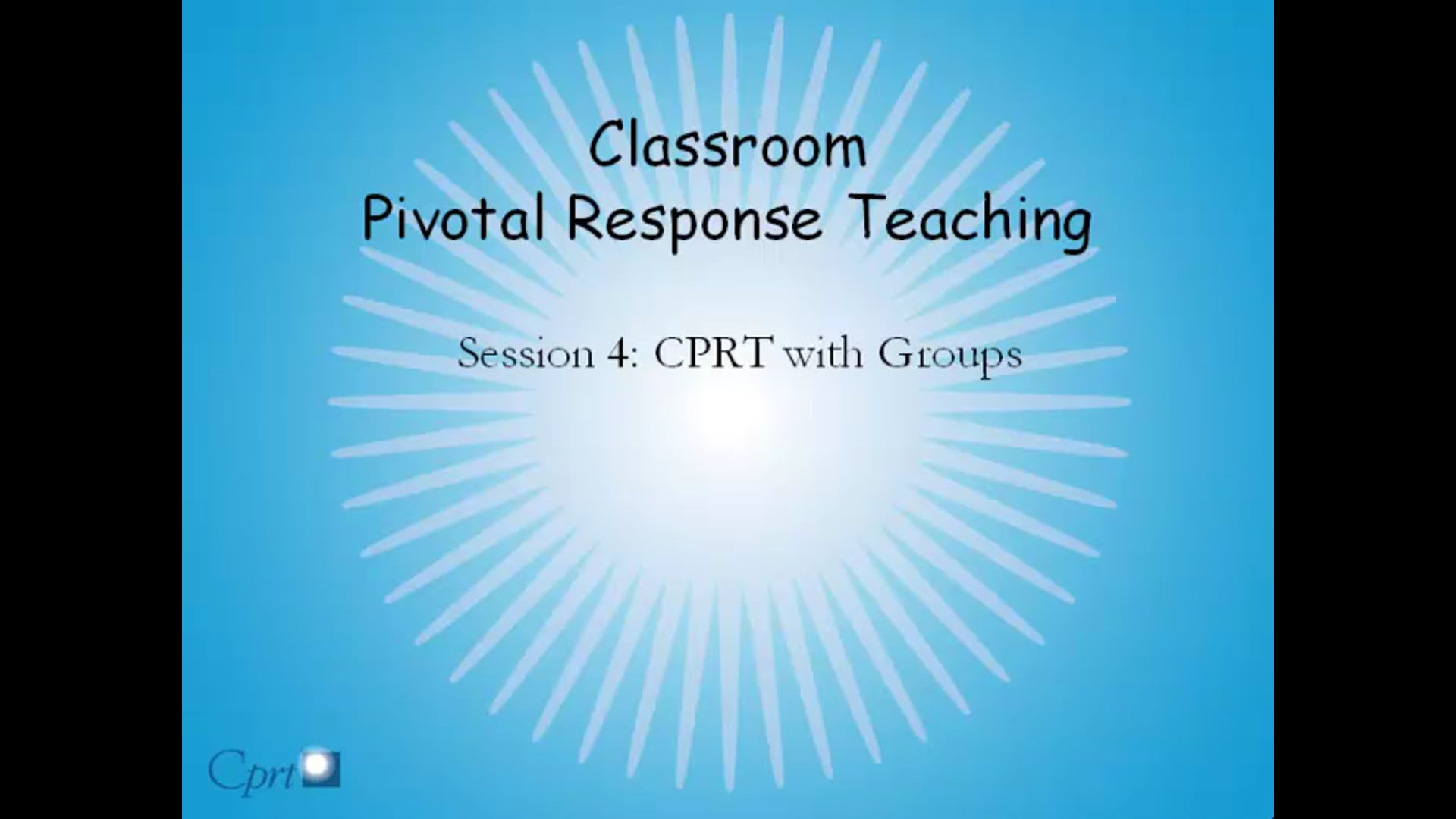 CPRT Training Session 4
