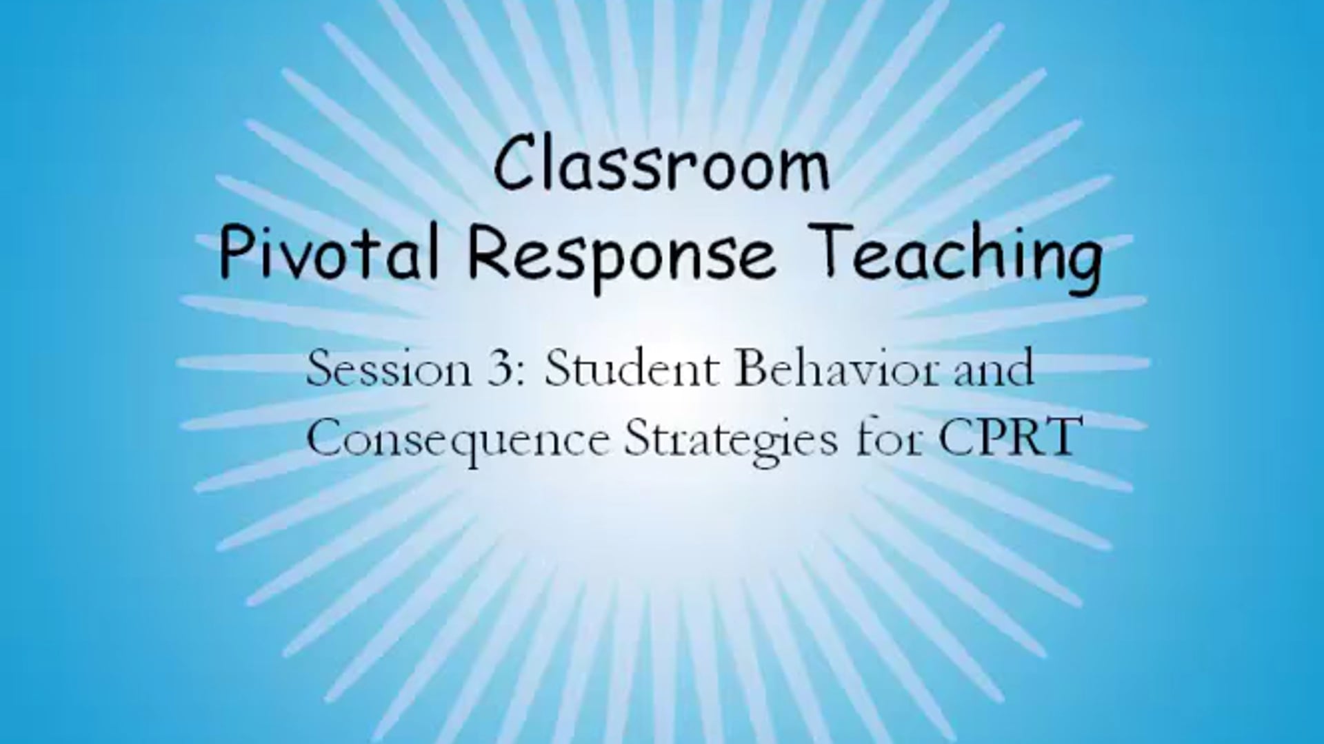 CPRT Training Session 3