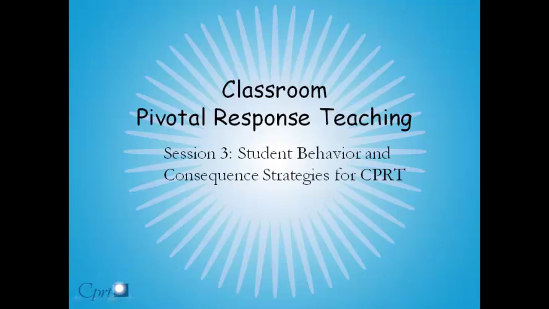 CPRT Training Session 3