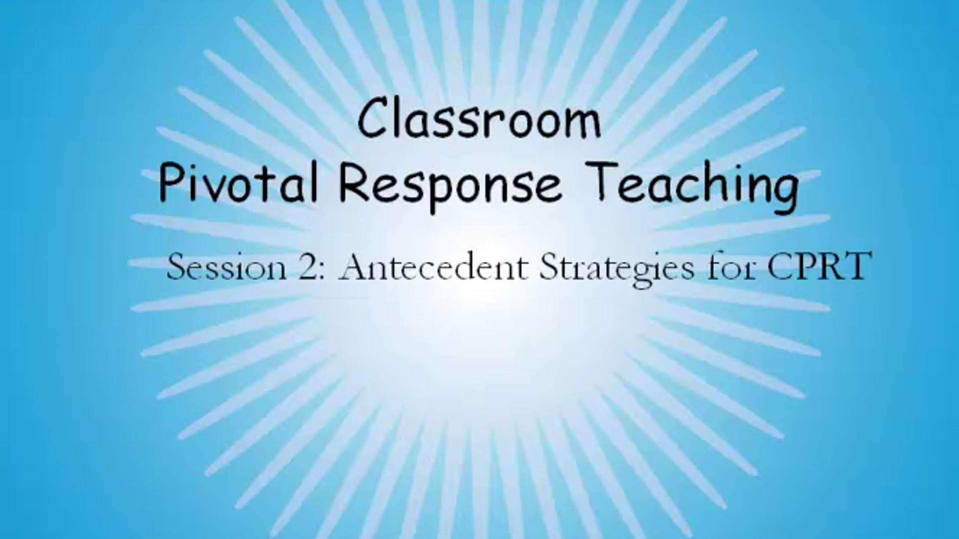 CPRT Training Session 2