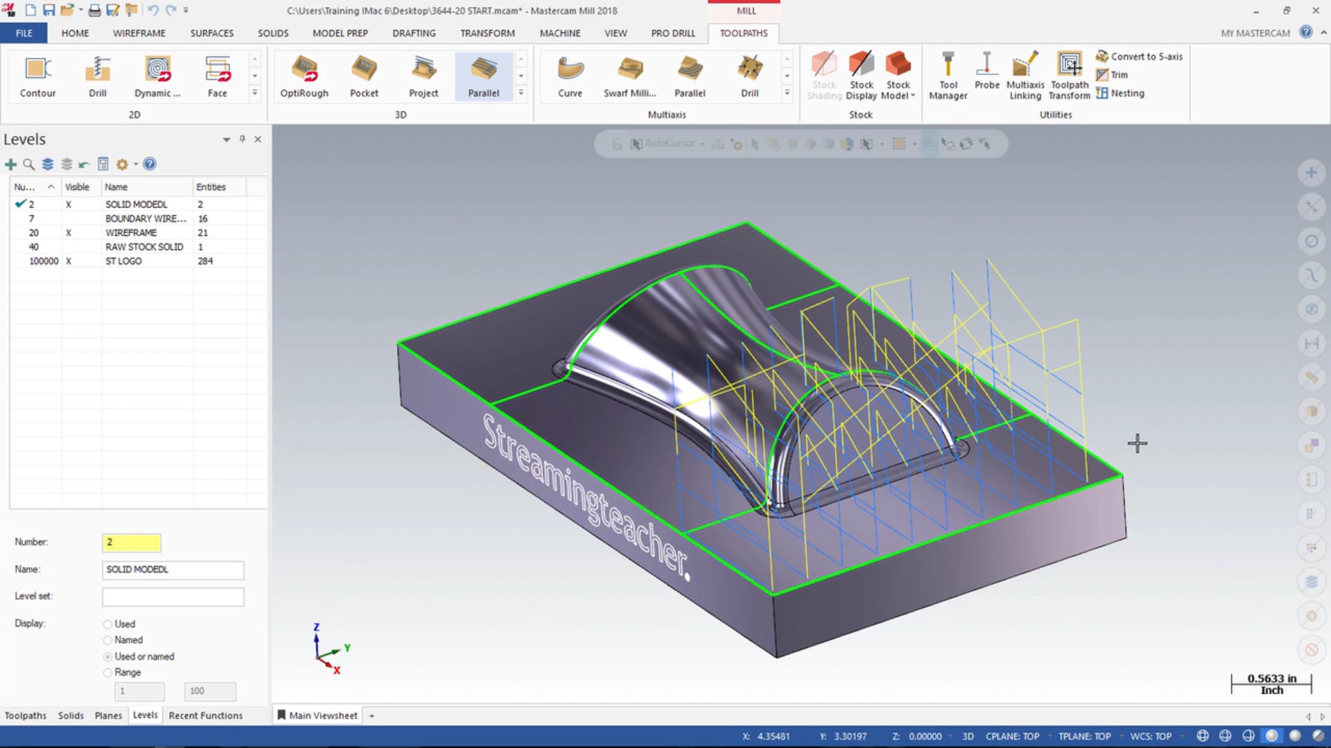 3D Mill Roughing Toolpaths