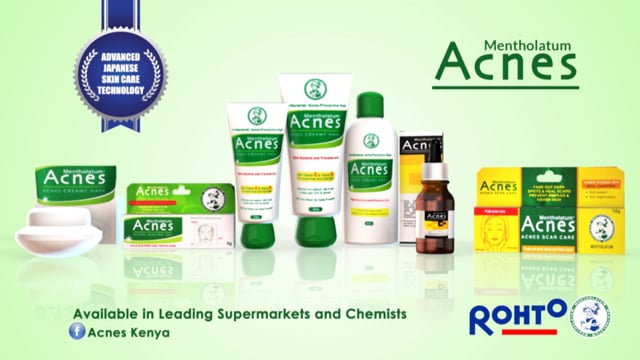 Acnes pack shot / Acnes skin / water animation