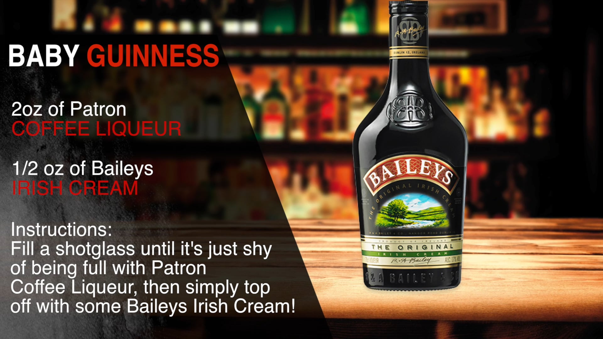 Texas Liquor - Baby Guinness Recipe