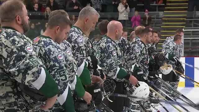After three days of practice, the All Army Ice Hockey Team faced