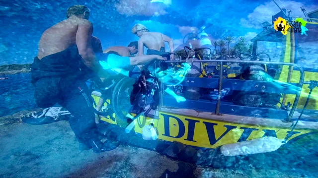 Buceo con propulsor acuático en Menorca con silla de ruedas