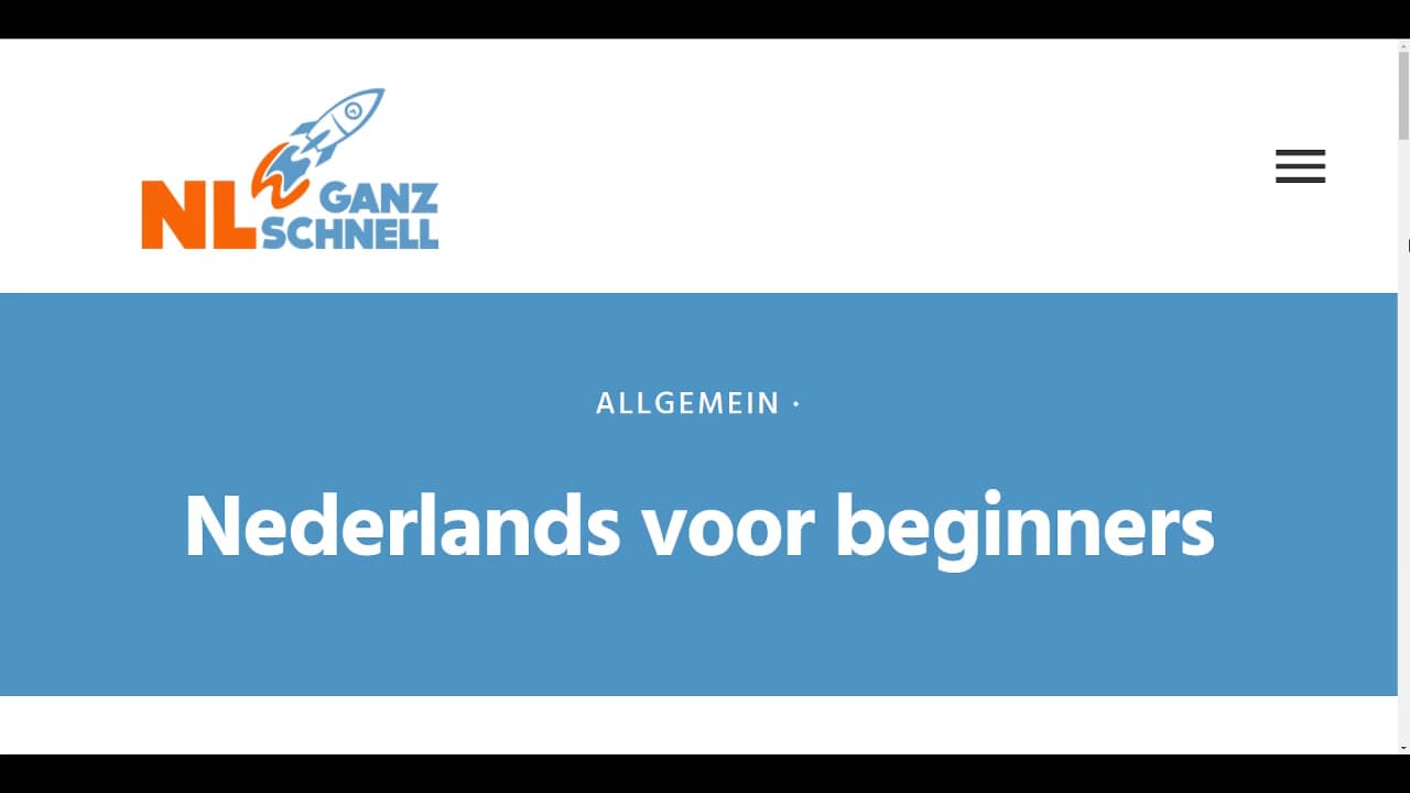 Online Niederländisch lernen mit NL Ganz Schnell Vorschau on Vimeo