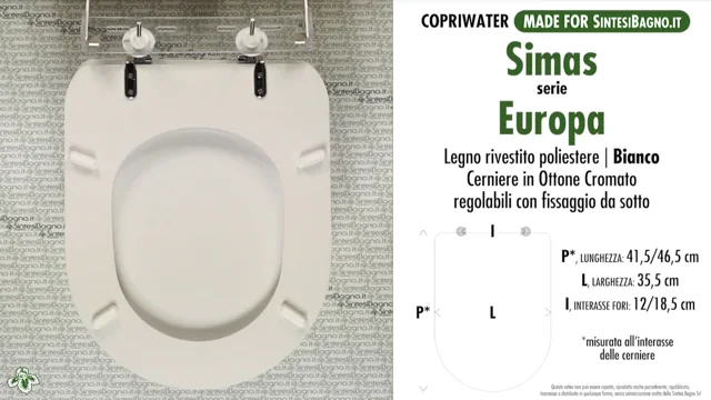 COPRIWATER per wc EUROPA. SIMAS. Ricambio DEDICATO. Legno rivestito ✓   online!