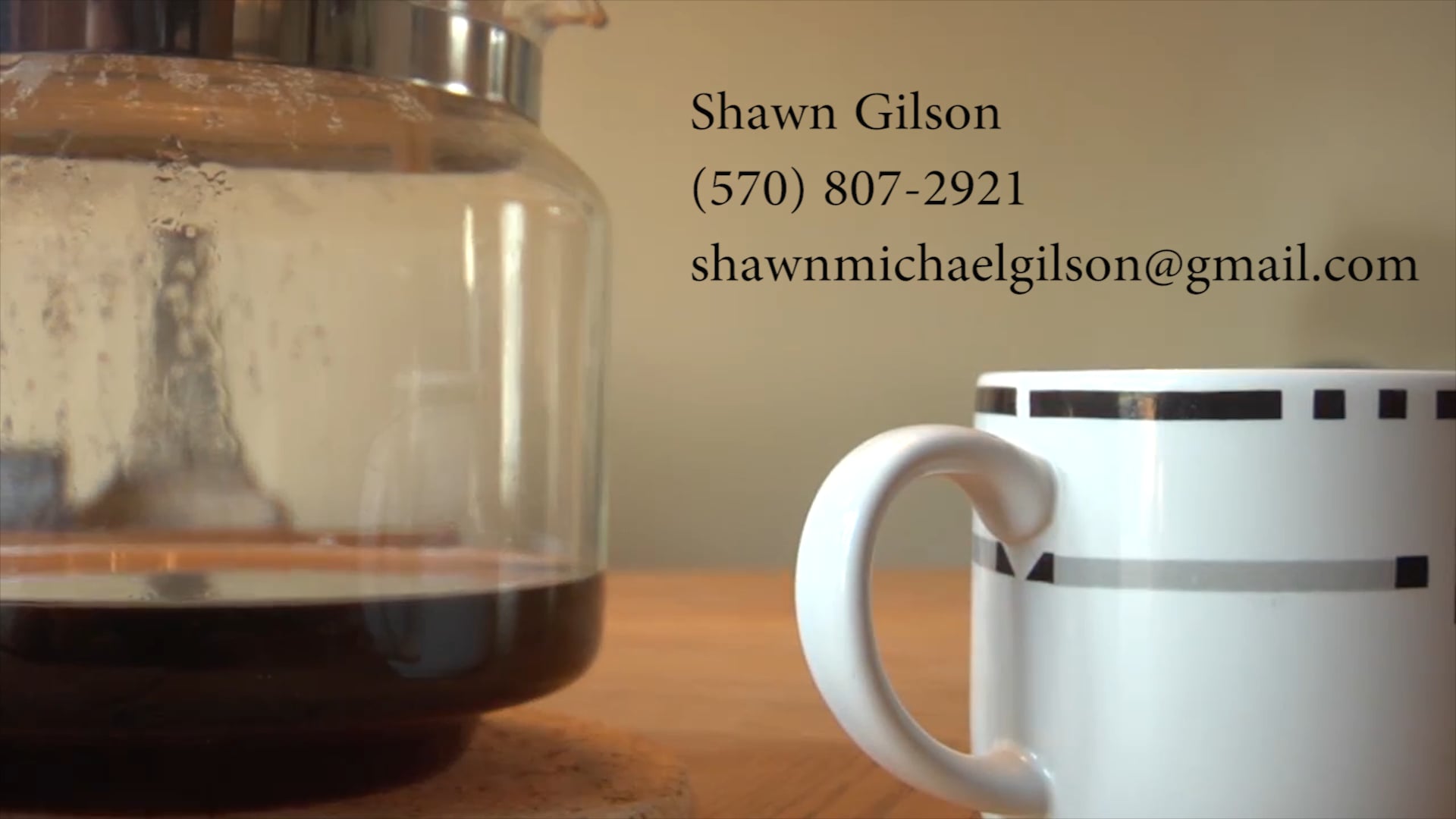 Demo Reel for Shawn Gilson