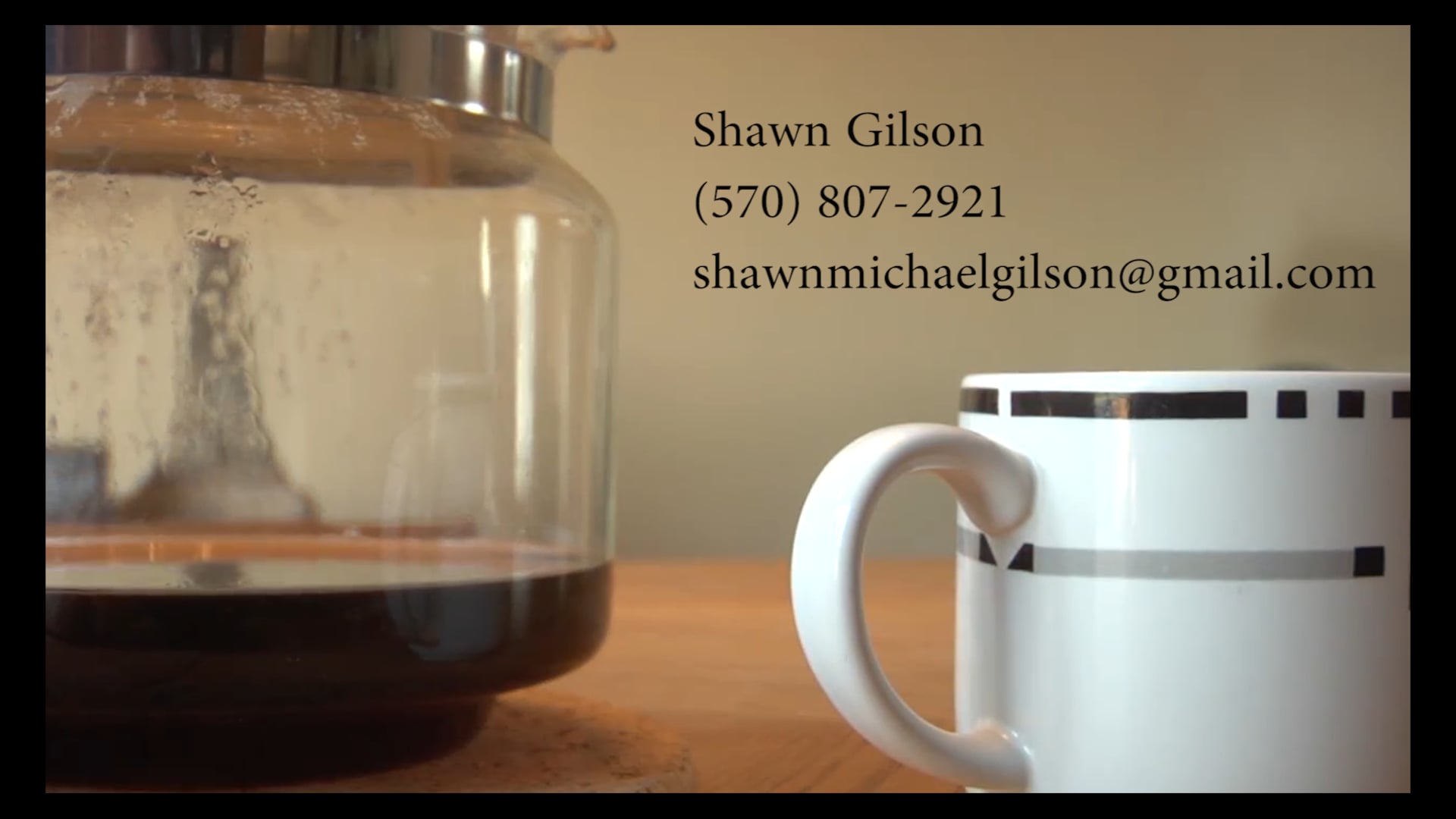 Demo Reel for Shawn Gilson