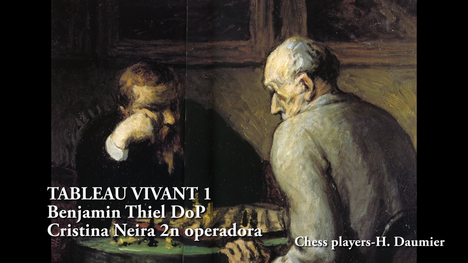 TABLEAU VIVANT Chess Players by H. Daumier -D.o.P.