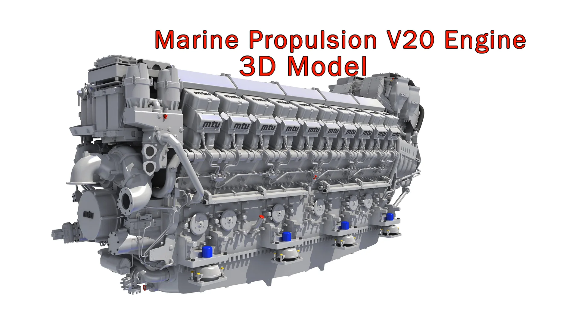 V20 Propulsion Diesel Engine 3D Model on Vimeo