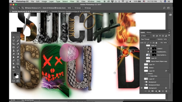 A concept art by Zuniga inspired about Suicide Squad Film (with music)