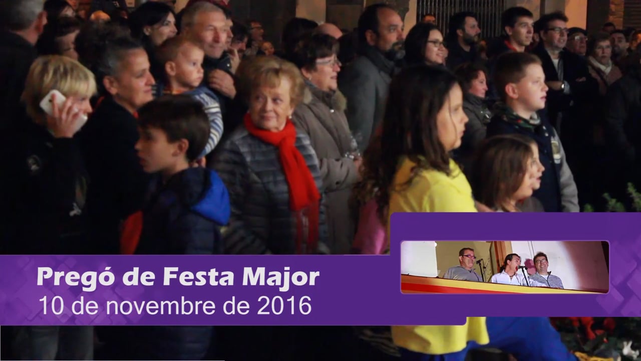 Pregó de Festa Major 2016