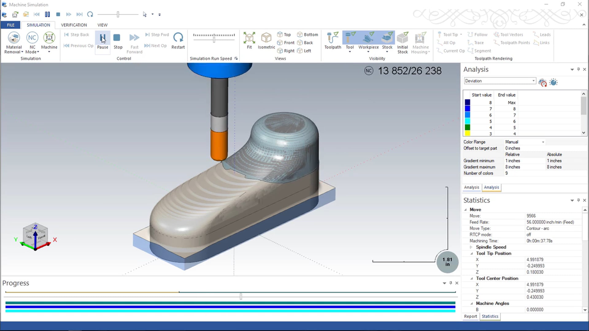 3D Mill Finishing Toolpaths