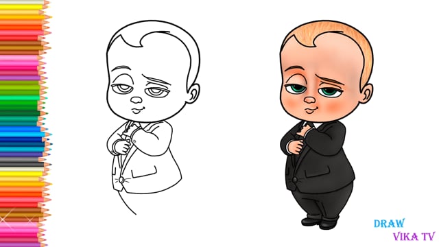 Abe Ampere Rang How to draw The Boss Baby\ Drawing Tutorial on Vimeo