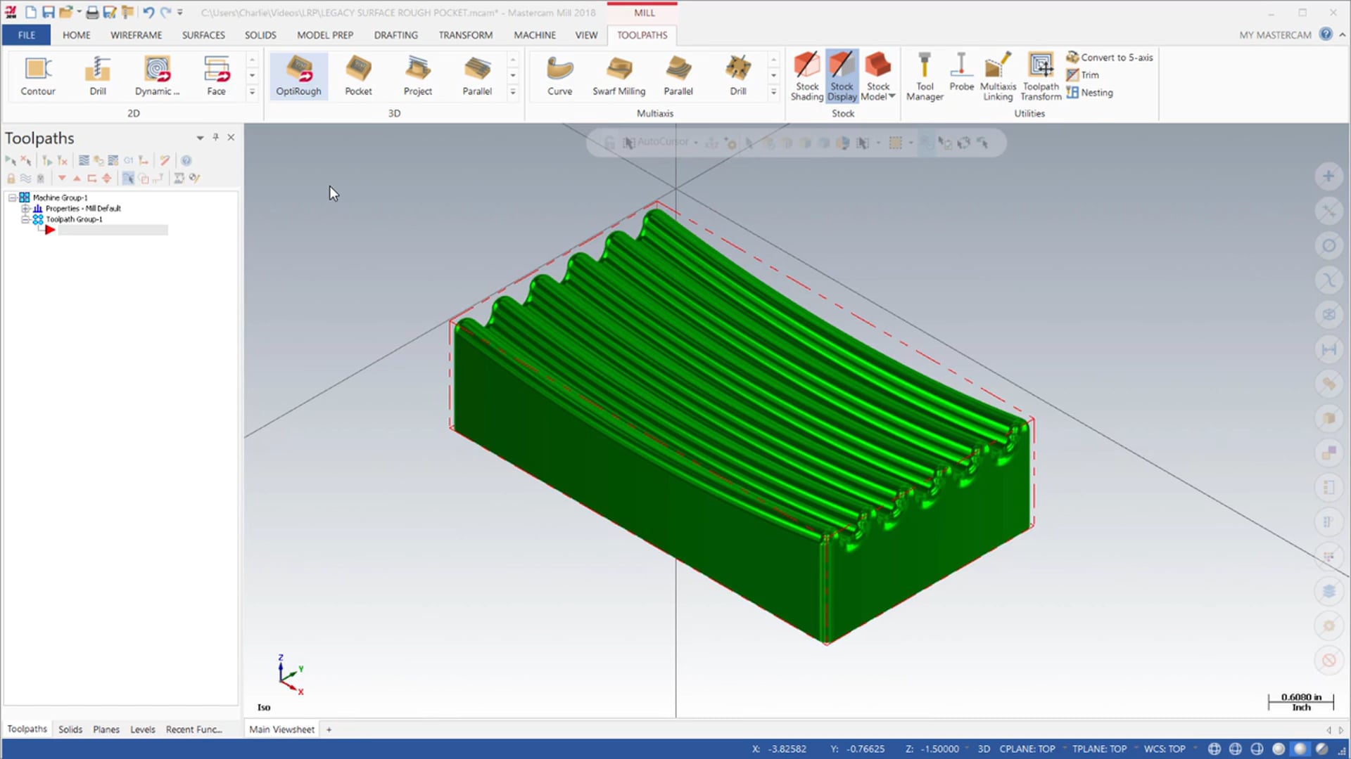 Surface Rough Multisurface Pocket / Surface Finish Parallel Part 1