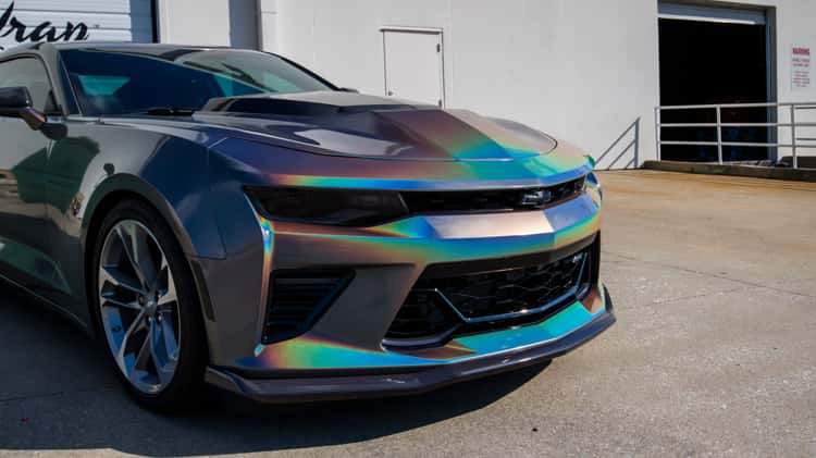 A Psychedelic Camaro SS Wrap [3M Color Flip Gloss Vinyl] on Vimeo