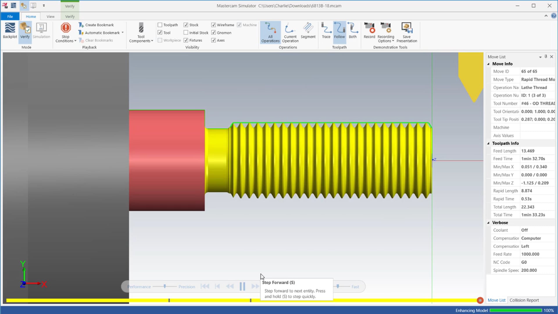 Lathe Thread Shape Parameters