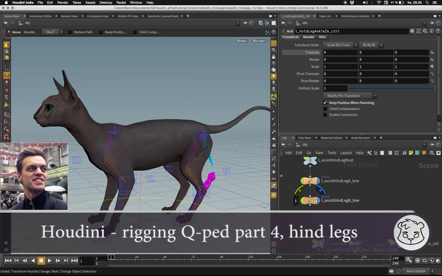 Cat Quad-Rigging - 04 Hind Leg