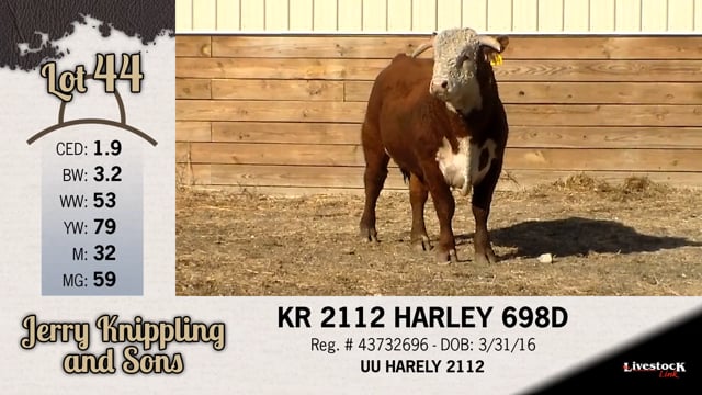 Lot #44 - KR 2112 HARLEY 698D