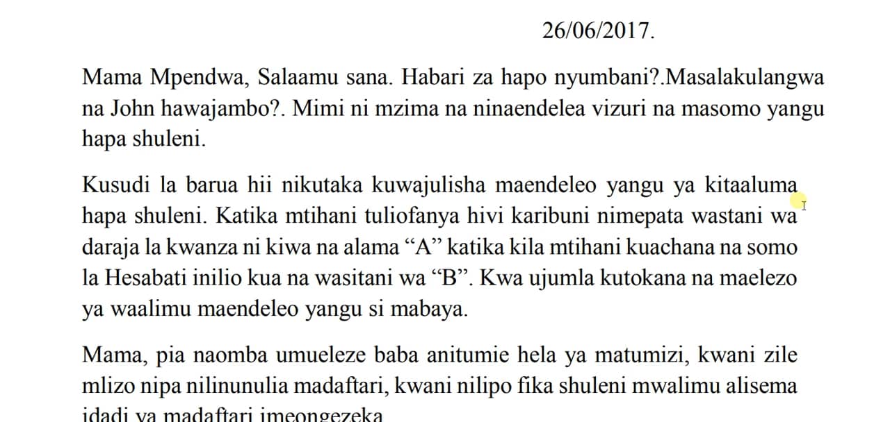 uandishi-wa-barua-ya-kirafiki-on-vimeo
