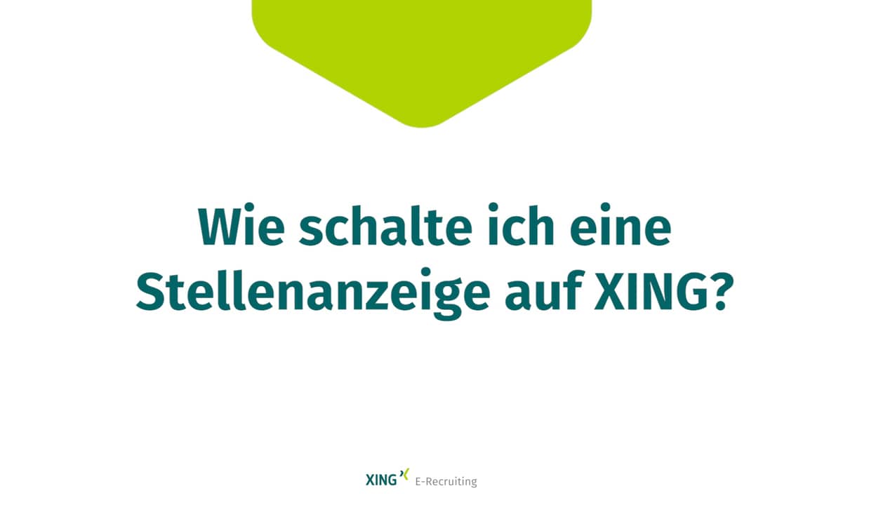 stellenanzeige auf xing posten