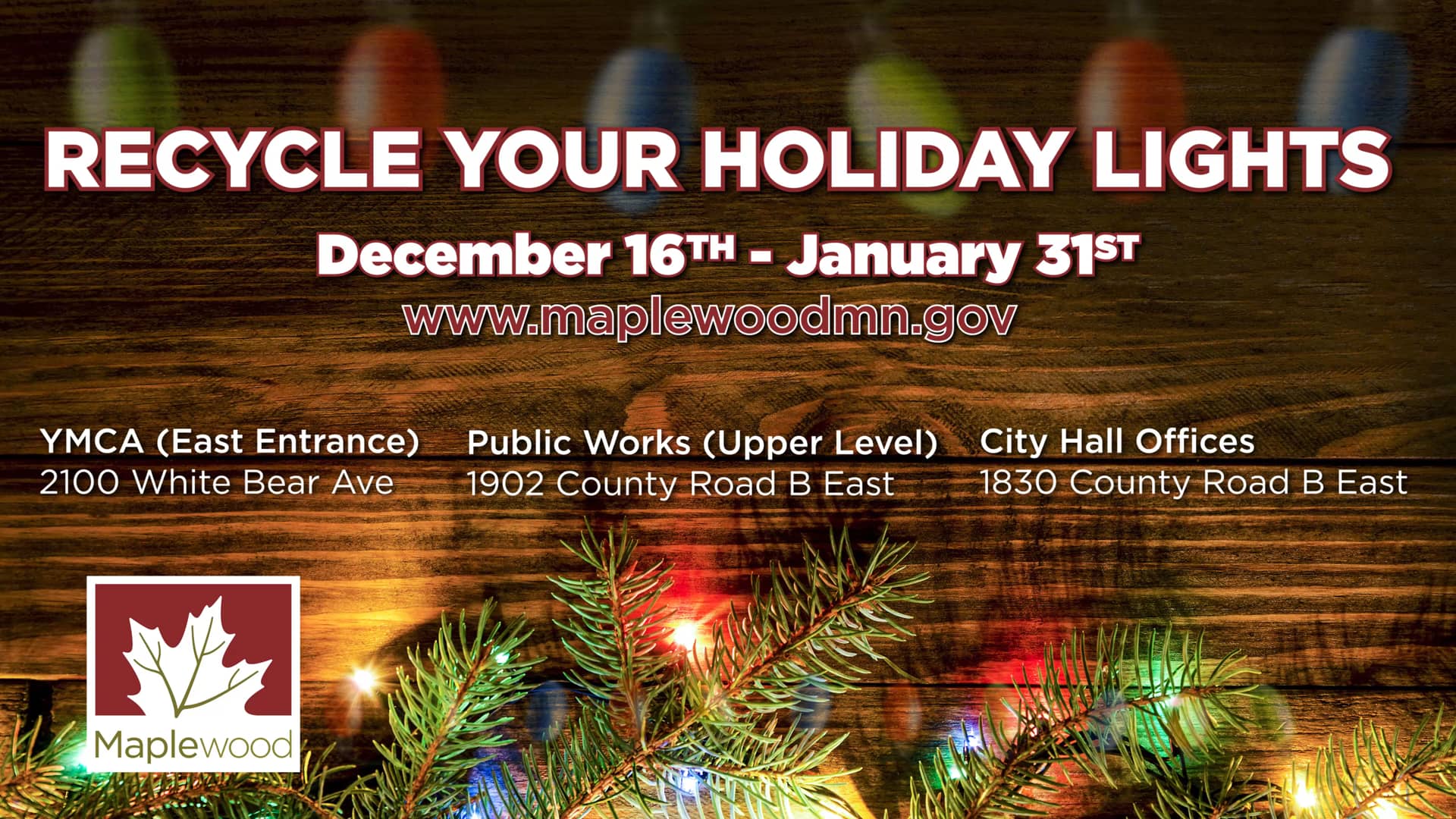 Holiday Lights Recycling Program PSA on Vimeo