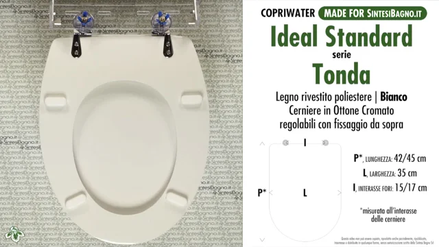 SEDILE WC ASSE CIAMBELLA WATER COPRI WC LEGNO BIANCO ARETUSA CESAME