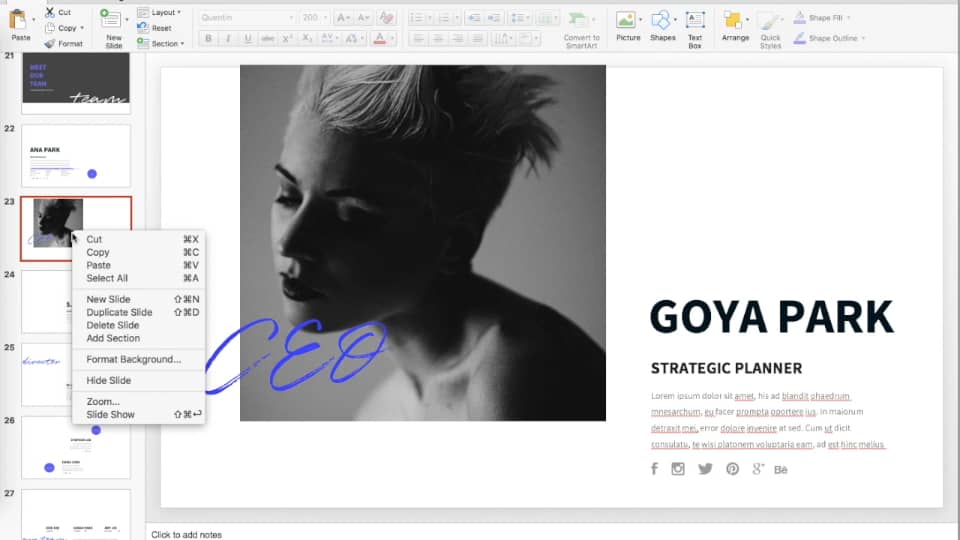 Point PowerPoint Template Simulation on Vimeo