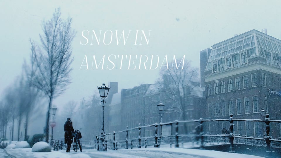 الثلوج في أمستردام