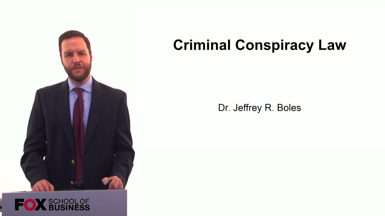 Criminal Conspiracy Law