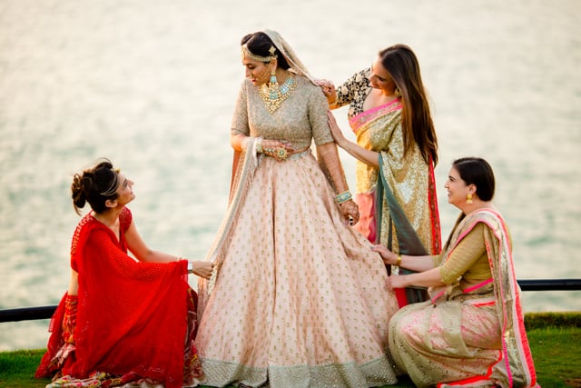 The bride who made her lehenga, a keepsake from the wedding in a