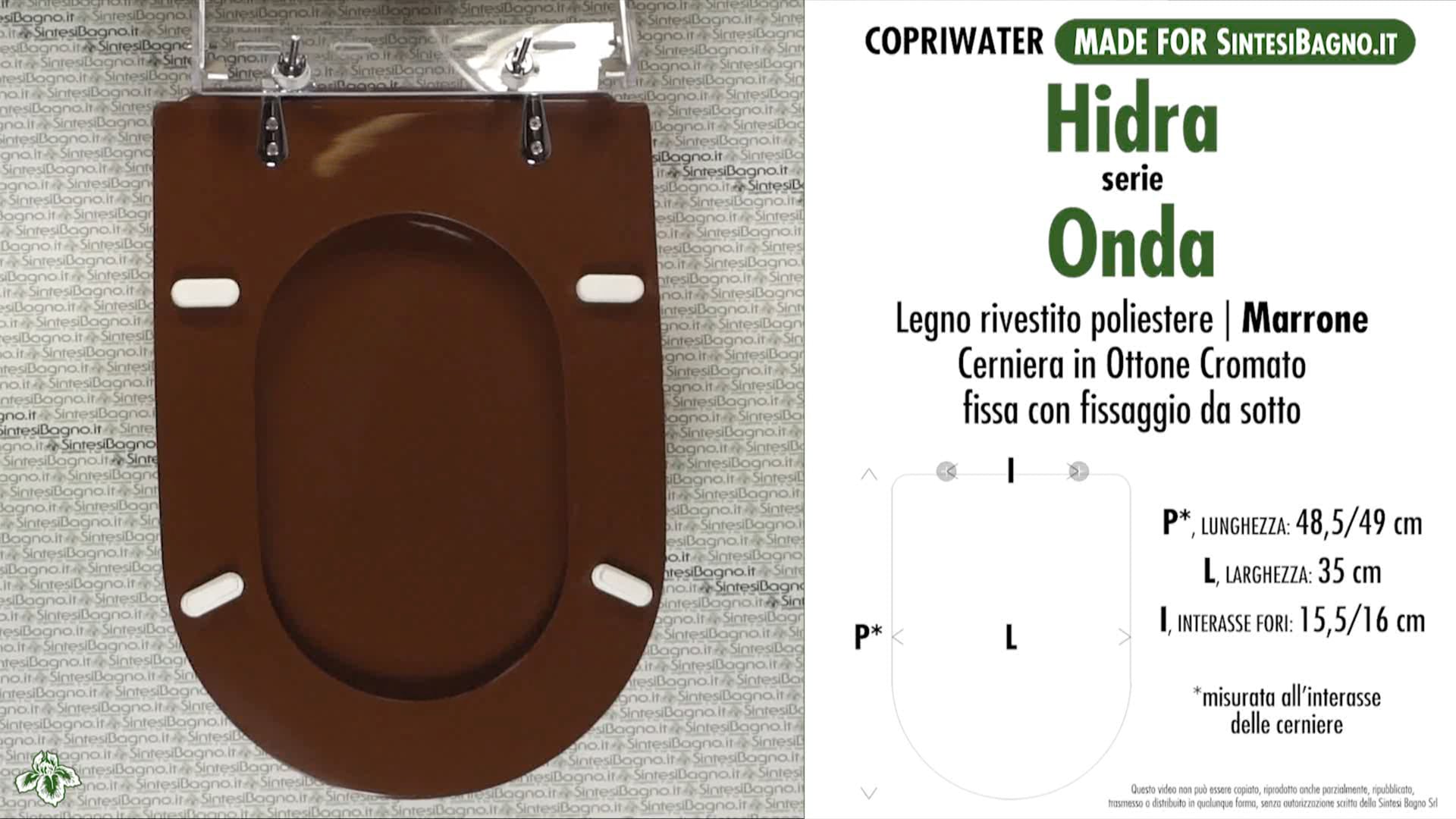WC-Sitz Hidra Onda In Weiß Mit Chrom-Scharnieren – Soft-Close, Made In Italy, Hochwertige Polyester-Beschichtung